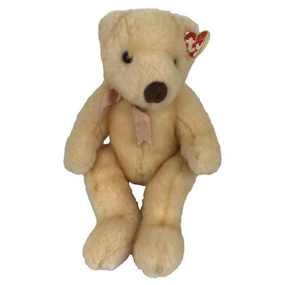TY Classic Butterbeary Teddy Bear 15" Plush Yellow Pink 1999 Stuffed Animal Tags - Picture 1 of 12